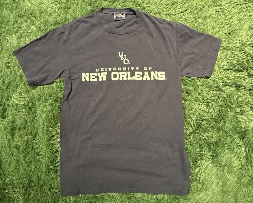 Vintage Jansport University of New Orleans UNO Privateers T-Shirt Men's M Navy